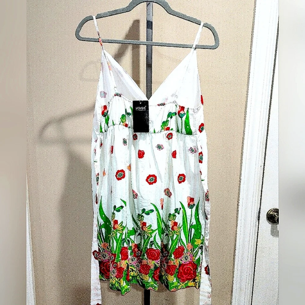 NWT Jasmine London Floral Print Sundress Size Large - Picture 7 of 12